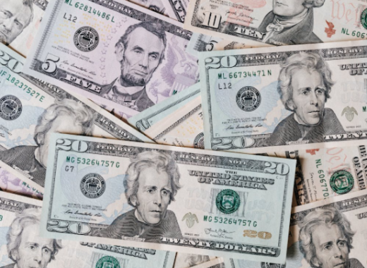 A Photo of Dollar Bills